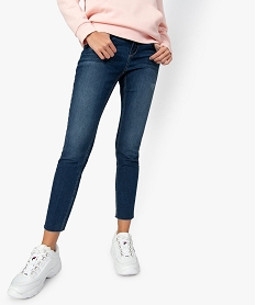 GEMO Jean femme coupe skinny longueur 78ème bord franc Bleu