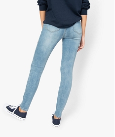 jean femme coupe slim avec taille haute et ceinture a double boucle bleu pantalons jeans et leggingsA457501_3