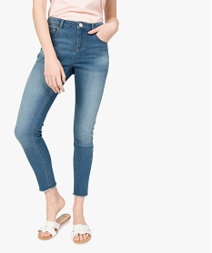 jean femme skinny taille haute longueur 78e a bord franc grisA458201_1