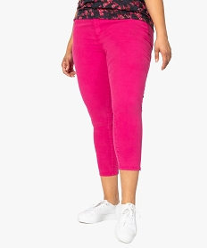 pantacourt femme en loocell avec bas zippe rose pantalons et jeansA458401_1