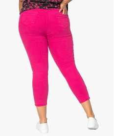 pantacourt femme en loocell avec bas zippe rose pantalons et jeansA458401_3
