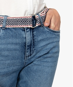 jean femme coupe boyfriend avec ceinture tissee gris pantalons jeans et leggingsA458601_2