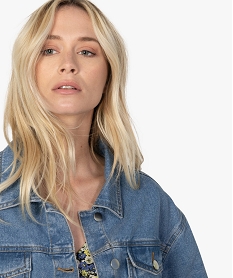 veste en jean femme ample inspiration 80s bleu vestesA460001_2