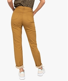 pantalon femme coupe regular en stretch orangeA460701_3