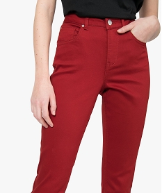 pantalon femme coupe regular en stretch rougeA460801_2