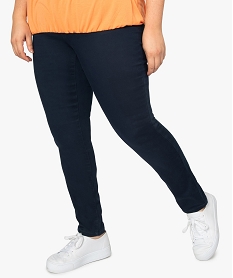 pantalon femme stretch 5 poches uni bleuA461601_1