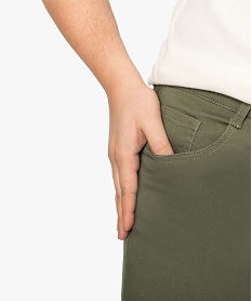 pantalon femme stretch 5 poches uni vertA461701_2