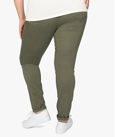 pantalon femme stretch 5 poches uni vert pantalons et jeansA461701_3