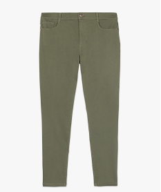 pantalon femme stretch 5 poches uni vert pantalons et jeansA461701_4