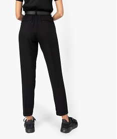 pantalon femme fluide avec taille elastiquee noir pantalonsA463601_3
