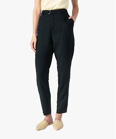 pantalon femme fluide coupe straight noirA466001_1