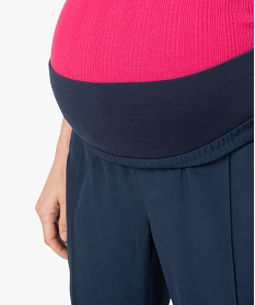 pantalon de grossesse coupe tailleur a taille elastiquee bleuA466501_2