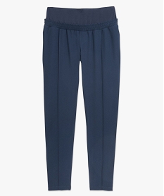 pantalon de grossesse coupe tailleur a taille elastiquee bleuA466501_4