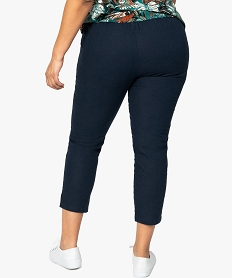 pantalon femme coupe ample contenant du lin bleu pantalons et jeansA468001_3