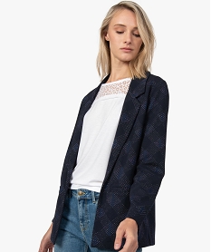 GEMO Veste femme à motifs jacquard et fil lurex Multicolore