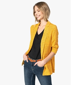 TEE-SHIRT JAUNE VESTE MOTIF