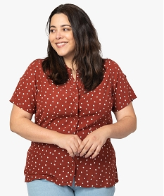 GEMO Chemise femme fluide et imprimée à manches courtes Imprimé