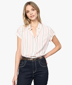 GEMO Chemise femme à manches courtes imprimée Imprimé