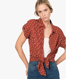 GEMO Chemise femme à manches courtes imprimée Imprimé