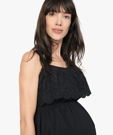 robe femme a epaules denudees et large volant noirA478701_2