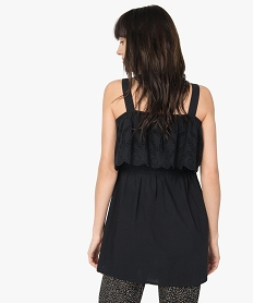 robe femme a epaules denudees et large volant noirA478701_3