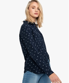 chemise femme fluide a petits motifs imprime chemisiersA480001_1