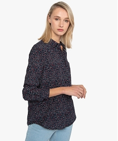 chemise femme fluide a petits motifs imprimeA480101_1