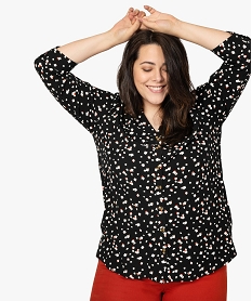 PANTOUFLE MULTICOLORE BLOUSE IMPRIME NOIR