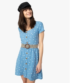 robe femme imprimee au look retro bleu robesA487201_1