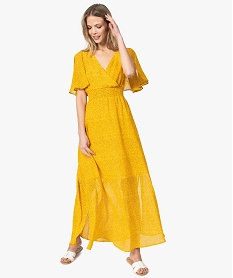 GEMO Robe femme longue en voile aérien imprimé Imprimé