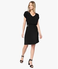 GEMO Robe de cérémonie femme avec touches pailletées noir standard