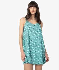 GEMO Robe femme imprimée ample et fluide à fausse boutonnière Imprimé