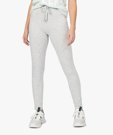 GEMO Legging femme avec large ceinture élastiquée Gris