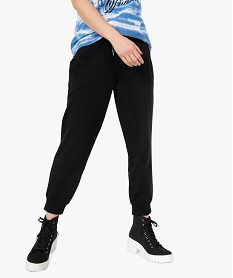 pantalon de jogging femme longueur mollets noirA492301_1