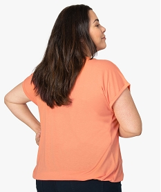 tee-shirt femme blousant a manches courtes imprimeA504301_3