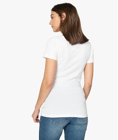 tee-shirt de grossesse avec inscription brodee blancA513201_3