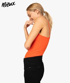 GEMO Débardeur uni à fines bretelles femme orange standard