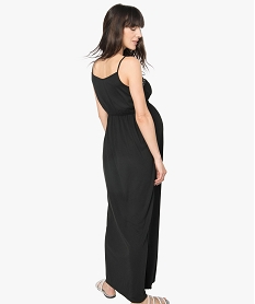 robe de grossesse longue a bretelles et taille empire noirA526101_3