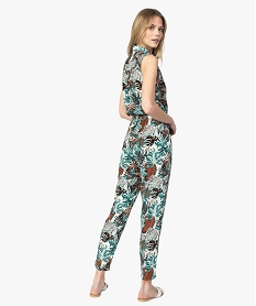 combinaison pantalon femme imprimee sans manches imprime pantacourts et shortsA528601_3