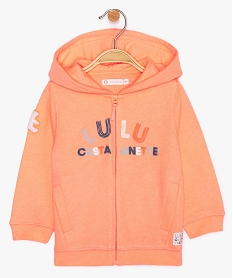GEMO Sweat bébé garçon zippé à capuche - Lulu Castagnette Orange