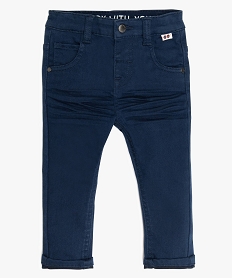 pantalon bebe garcon coton extensible bleu pantalonsA531801_1
