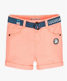 GEMO Short bébé garçon avec ceinture amovible - Lulu Castagnette Orange