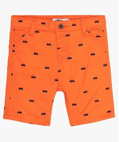 bermuda bebe garcon en coton a petits motifs all over rouge shortsA534301_1