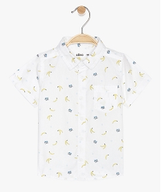 chemise bebe garcon a manches courtes motifs bananes multicoloreA535201_3