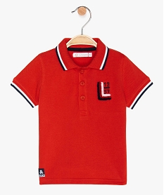 polo bebe garcon a manches courtes - lulu castagnette rouge polosA539101_1