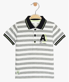 polo bebe garcon a rayures et details fluo imprime polosA539301_1