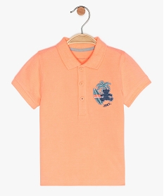 polo bebe garcon imprime - lulu castagnette orange polosA539601_1