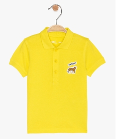 polo bebe garcon imprime 100 coton biologique jaune polosA539801_1