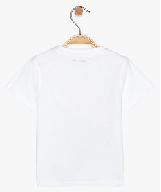 tee-shirt bebe garcon a manches courtes avec imprime estival blanc tee-shirts manches courtesA541901_2