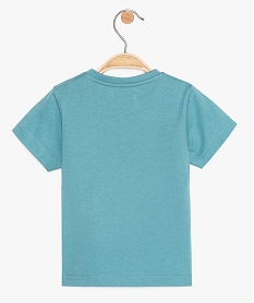 tee-shirt bebe garcon avec motif sur lavant - lulu castagnette bleu tee-shirts manches courtesA542101_2